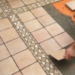 DIY bathroom floor tiling
