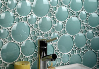 modern bathroom glass splash back design